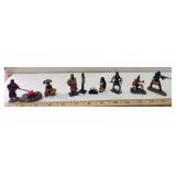 Cast metal cowboy/indians/western figures as shown