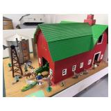 Red wooden barn, Grain bins and More