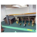 Open front barn and log cabin plastic