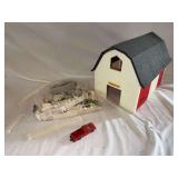 Blueberry Hill plastic barn and assorted cows manure lot fencing etc as shown