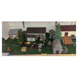 Wood basement barn, high detail resign barn and other outbuildings as shown and figures