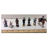 Cast metal cowboy/indians/western figures as shown