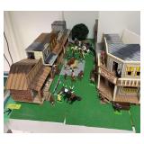 Old West plyboard street scene 3, 8 buildings and many accessories