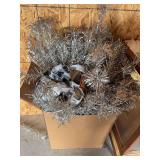 Vintage tinsel and aluminum type trees and decor