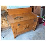 Antique oak wash stand
