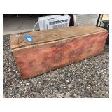 Large antique wooden toolbox