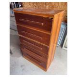 Five drawer vintage wooden dresser needs some TLC