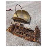 Cut out metal, diorama, and wood carrying rack