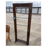 Antique door frame made into freestanding display