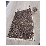 Very large, unique pinecone wall hanging on canvas and hornets nest