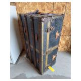 Antique trunk with leather handles