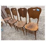 Four Oak dining room chair