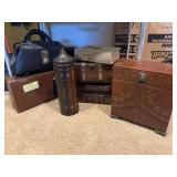 Assorted decor boxes, bags etc...