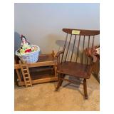 Childs arm rocker and doll bunkbed