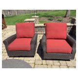 2 Patio Renaissance swivel rocking patio chairs