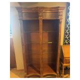 Open front lighted display cabinet 19D x 42L x 77H