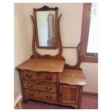 21D x 43L x 66H commode dresser w mirror