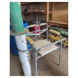 Snowman, portable commode, walker