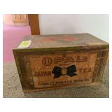 Antique tin lined Japan tea box 10  x 18 x 10H