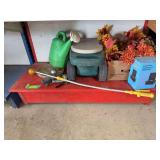 Rolling seat for gardening, watering can, hose sprayers etc...