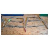 2 Buck saws, 2 man saw and crosscut saw