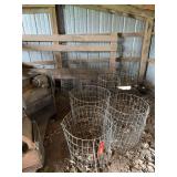 Twelve garden cages