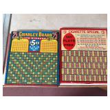 Two cigarette punch boards, unused