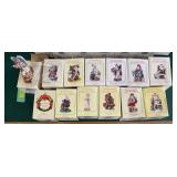 13 Santa figurines