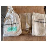 Cloth Bank bags and Bemis seed sacks