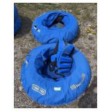 Two tube pro river float tubes with two youth lifejackets - fit over a traditional inner tube