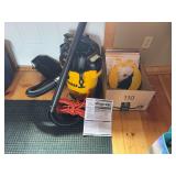 DeWalt shop vac, extension cord, and rodent trap bucket tops