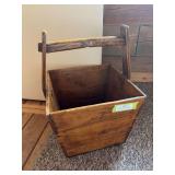 Rustic wood well bucket