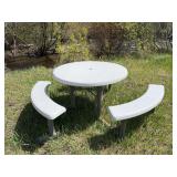 Lifetime round plastic patio table