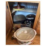 Hamilton Beach crockpot, Cuisinart double waffle maker, George Foreman grill