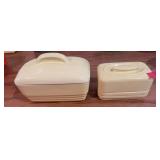 Two Hall China Co made exclusively for Montgomery Ward & Co refrigerator dishes