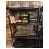 Plastic shelf unit 24D x 44L x 62H PICK UP WEDNESDAY, MAY 20 10AM