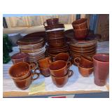 Multiple pieces uncounted, unsorted Sheffield Amberstone dishes