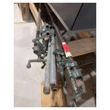 3/4" pipe clamps and extra lengths of pipe