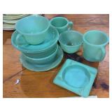 Various pieces jadeite, most marked Fire King
