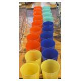 20 ridged juice glasses