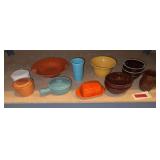 Various pieces of stoneware