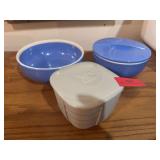 Three Hall China Co made exclusively for Montgomery Ward & Co-one is missing lid