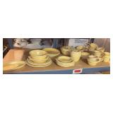Homer Laughlin oven serve dishes in yellow