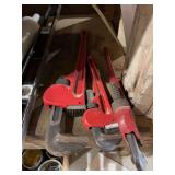 Three pipe wrenches-14/18/24”
