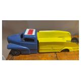 Buddy L Stake truck missing one wooden wheel
