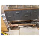 Grey steel office credenza 20D x 60 x 29