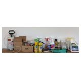 Hand sprayer, light bulbs, cleaning supplies, pesticides