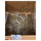 Box full of Kraft clear glass Swanky Swigs, no pattern