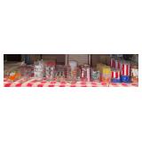Variety of drinking glasses