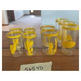Fiesta Mexicana go-along glasses, (9) yellow